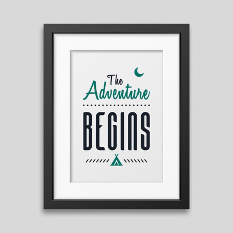 Framed poster The adventure begins Framed poster The adventure begins